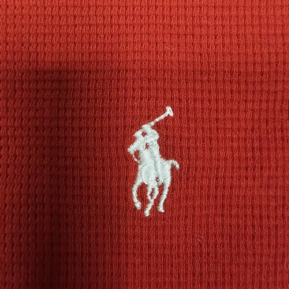 Polo Ralph Lauren Thermal Shirt XL Red V Neck Sleep Underwear Waffle Knit Pajama